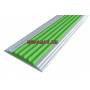 Анодированная полоса с 1 вставкой 40 мм зеленый 2,7м