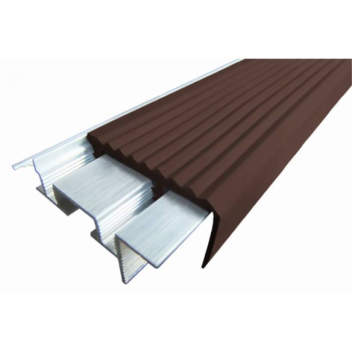 Алюминиевый угол SafeStep тем-коричневый 2.4м